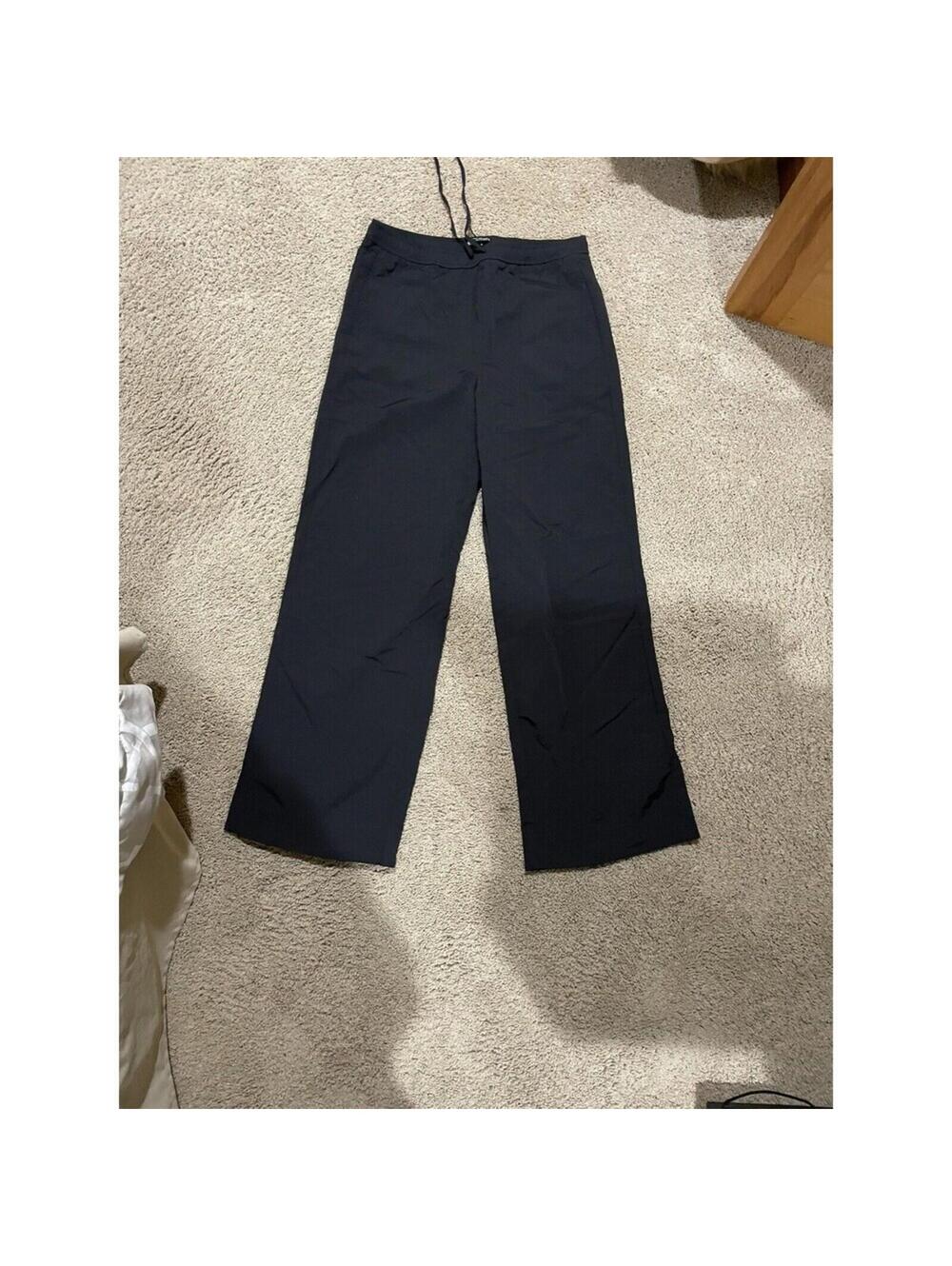 NWOT ZARA Women's pants black M MEDIUM Wide legs poliamide